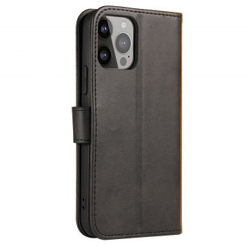 Husa Magnet Wallet Stand compatibila cu iPhone 15 Pro Black