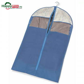Husa pentru protectia hainelor pe umerase-BLOOM-albastru 60x100cm