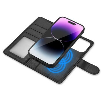 Husa TECH-PROTECT Wallet MagSafe compatibila cu iPhone 15 Pro Max Black