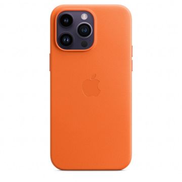 Apple Carcasa Leather Case cu MagSafe - Orange pentru APPLE iPhone 14 Pro Max, MPPR3ZM/A