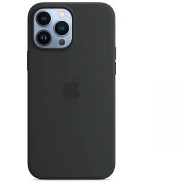 Apple Carcasa Silicone Case cu MagSafe pentru Apple iPhone 13 Pro Max, Midnight Black