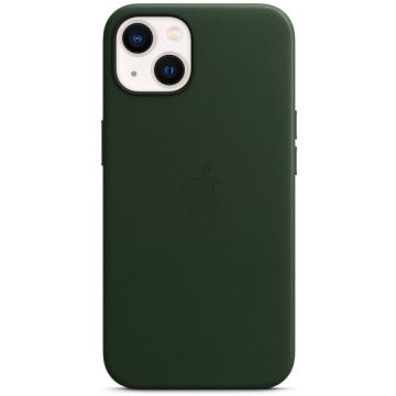 Apple Husa de protectie Apple cu MagSafe pentru iPhone 13, Piele, Sequoia Green