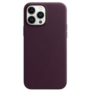 Apple Husa de protectie Apple Leather Case with MagSafe pentru iPhone 13 Pro Max, Dark Cherry