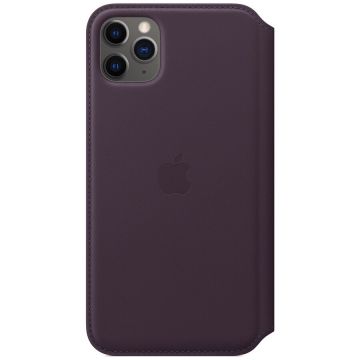 Apple Husa de protectie Apple Flip Leather Folio Aubergine pentru iPhone 11 Pro Max