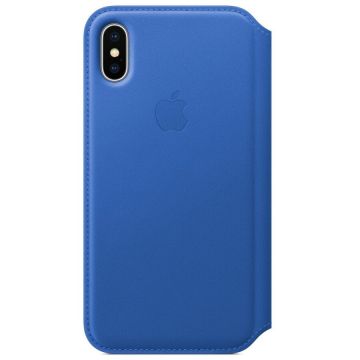 Apple Husa de protectie Apple Folio pentru iPhone X, Piele, Electric Blue