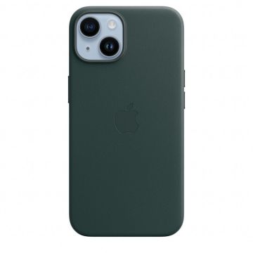 Apple Husa de protectie Apple Leather Case with MagSafe pentru iPhone 14, Forest Green