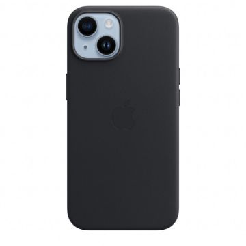 Apple Husa de protectie Apple Leather Case with MagSafe pentru iPhone 14, Midnight