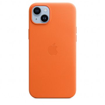 Apple Husa de protectie Apple Leather Case with MagSafe pentru iPhone 14 Plus, Orange