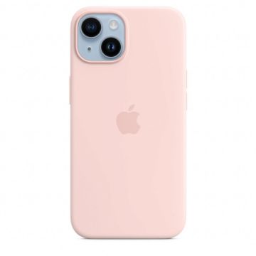 Apple Husa de protectie Apple Silicone Case with MagSafe pentru iPhone 14, Chalk Pink