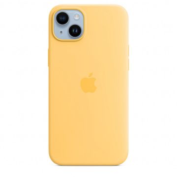 Apple Husa de protectie Apple Silicone Case with MagSafe pentru iPhone 14 Plus, Sunglow