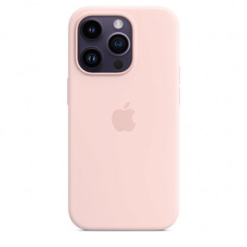 Apple Husa de protectie Apple Silicone Case with MagSafe pentru iPhone 14 Pro, Chalk Pink