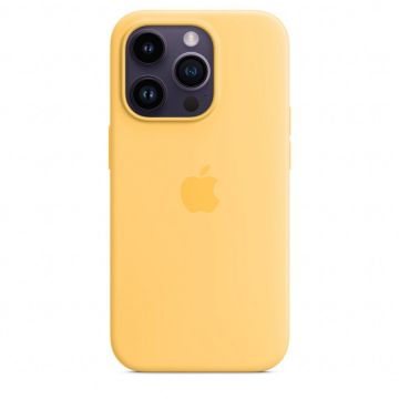 Apple Husa de protectie Apple Silicone Case with MagSafe pentru iPhone 14 Pro, Sunglow