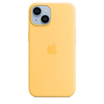 Apple Husa de protectie Apple Silicone Case with MagSafe pentru iPhone 14, Sunglow