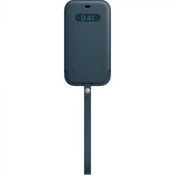 Apple Husa de protectie Apple Sleeve cu MagSafe pentru iPhone 12 Pro Max, Piele, Baltic Blue (Seasonal Nov 2020)