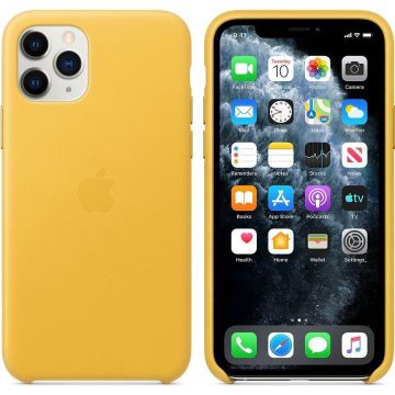 Apple Husa piele Apple iPhone 11 Pro, galben (mwya2zm/a)