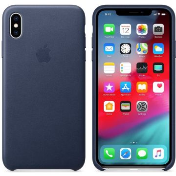 Apple Husa piele Apple iPhone XS Max (mrwu2zm/a), midnight blue