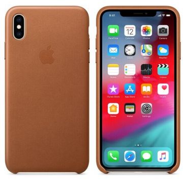 Apple Husa piele Apple iPhone XS Max (mrwv2zm/a), Saddle Brown