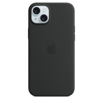 Apple Husa telefon APPLE iPhone 15 Plus Silicone Case cu MagSafe, Negru