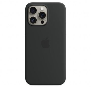 Apple Husa telefon APPLE iPhone 15 Pro Max Silicone Case cu MagSafe - Negru