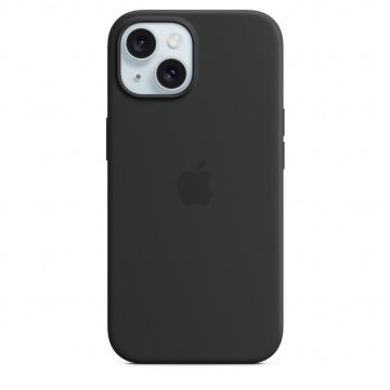 Apple Husa telefon APPLE iPhone 15 Silicone Case cu MagSafe, Negru