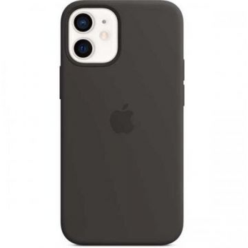 Apple Protectie pentru spate Apple MagSafe Silicone pentru iPhone 12 mini, Black