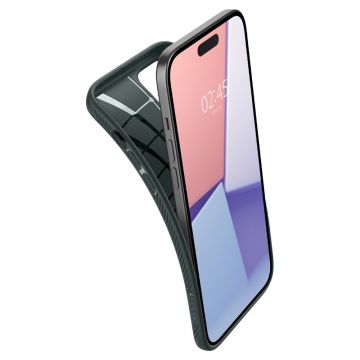 Carcasa Spigen Liquid Air compatibila cu iPhone 15 Green