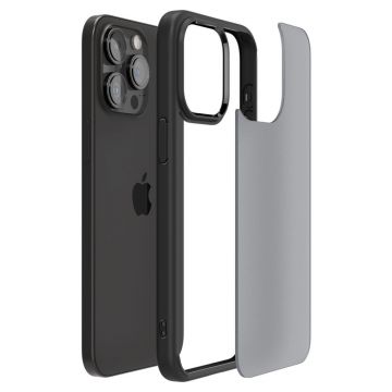 Carcasa Spigen Ultra Hybrid compatibila cu iPhone 15 Pro Frost Black