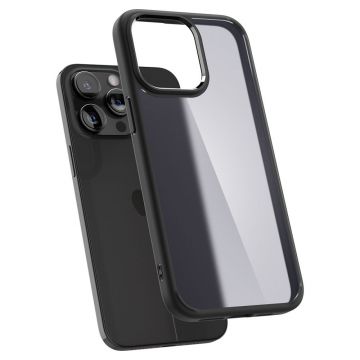 Carcasa Spigen Ultra Hybrid compatibila cu iPhone 15 Pro Max Frost Black