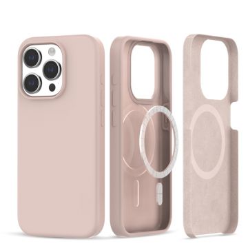Carcasa TECH-PROTECT Silicone MagSafe compatibila cu iPhone 15 Pro Pink