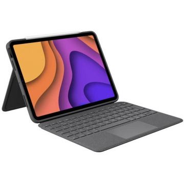 Logitech Husa de protectie Logitech cu tastatura Folio Touch pentru iPad Air, Oxford Grey