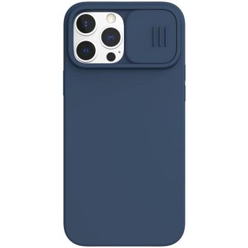 NILLKIN Carcasa Nillkin Cam Shield Silicone compatibila cu iPhone 13 Pro Max, Albastru