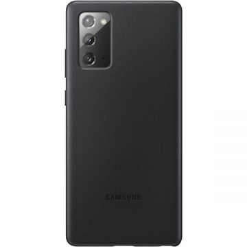 Samsung Carcasa Leather Cover pentru SAMSUNG Galaxy Note 20, EF-VN980LBEGEU, piele naturala, Black