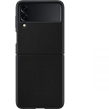 Samsung Carcasa pentru SAMSUNG Galaxy Z Flip3, EF-VF711LBEGWW, piele, negru