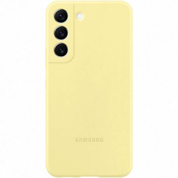 Samsung Galaxy S22 (S901) - Capac protectie spate "Silicone Cover" cu curea - Albastru Navy