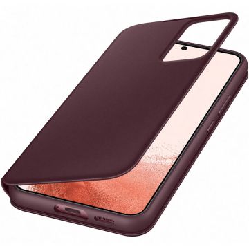 Samsung Husa de protectie Samsung Smart Clear View Cover pentru Galaxy S22 PLUS, Burgandy