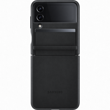 Samsung Husa Piele Samsung Galaxy Z Flip4 F721, Flap Leather Cover, Neagra EF-VF721LBEGWW