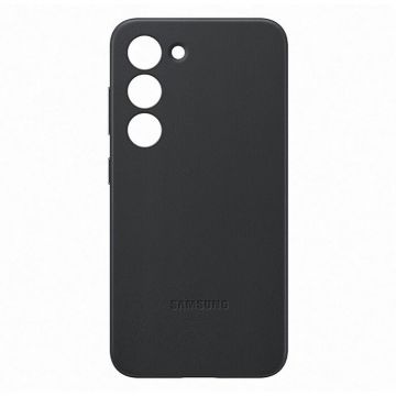 Samsung Husa protectie spate Leather Case ,Samsung Galaxy S23 Plus (S916), Negru