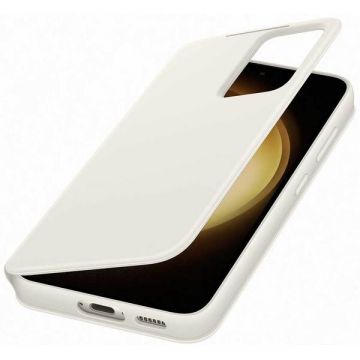 Samsung Husa SAMSUNG Smart View Wallet pentru Galaxy S23, EF-ZS911CUEGWW, Cream