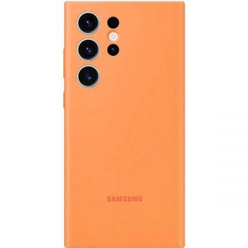 Samsung Husa telefon SAMSUNG Silicone Case pentru Galaxy S23 Ultra, EF-PS918TOEGWW, Orange