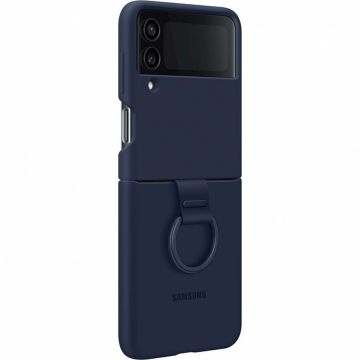 Samsung Husa telefon SAMSUNG Silicone Cover with Ring pentru Galaxy Z Flip4 EF-PF721TNEGWW, Navy