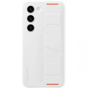 Samsung Husa telefon SAMSUNG Silicone Grip Case pentru Galaxy S23, EF-GS911TWEGWW, White