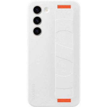 Samsung Husa telefon SAMSUNG Silicone Grip Case pentru Galaxy S23 Plus, EF-GS916TWEGWW, White