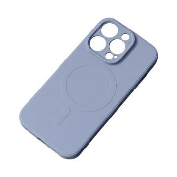 Carcasa Silicone Case MagSafe compatibila cu iPhone 15 Pro Max, Albastru