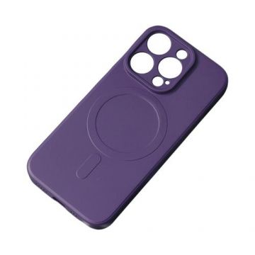 Carcasa Silicone Case MagSafe compatibila cu iPhone 15 Pro, Violet