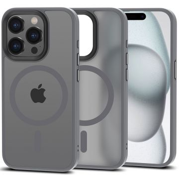 Carcasa TECH-PROTECT MAGMAT MagSafe compatibila cu iPhone 15 Pro Matte Titanium