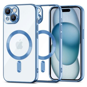 Carcasa TECH-PROTECT MAGSHINE MagSafe compatibila cu iPhone 15 Sky Blue