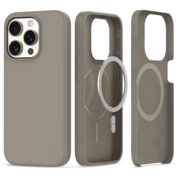 Carcasa TECH-PROTECT Silicone MagSafe compatibila cu iPhone 15 Pro Max Titanium