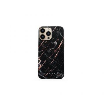 Husa Burga Dual Layer Rose Gold Marble compatibila cu iPhone 13 Pro