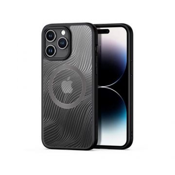 Husa Compatibila cu iPhone 15 Pro Dux Ducis Aimo MagSafe Series, Negru