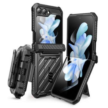 Husa de protectie telefon premium Supcase, Unicorn Beetle Pro, compatibila cu Samsung Galaxy Z Flip5, Negru
